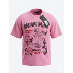 Escape Plan Premium T-Shirt Pink 2XL Freedom Reimagined Graphics NWT MSRP $160